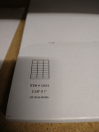 Letter blank labels  2 5/8 x 1'' 3000 labels.