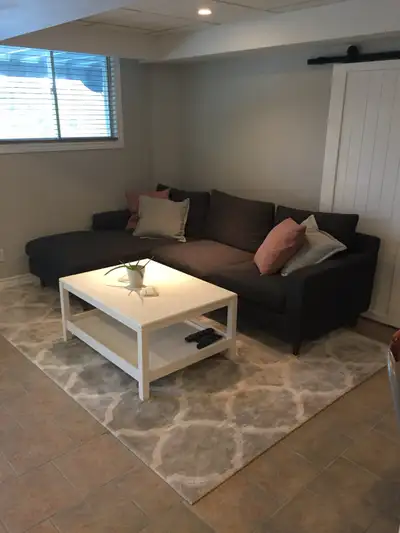 Large 1,000 SF clean renovated lower level walk-out with 1 parking spot. Separate entrance, 1 bedroo...