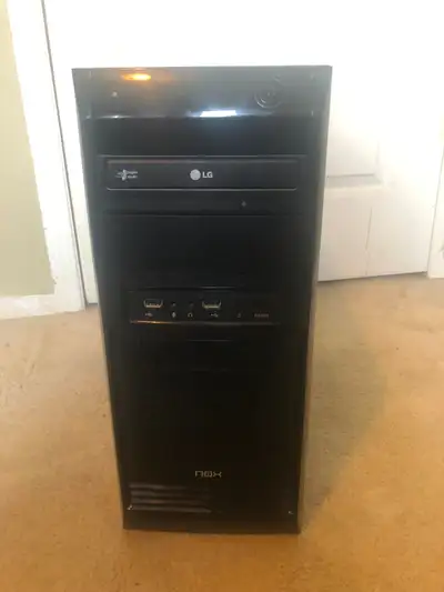 This PC has a GTX1050 Ti GPU, i5 CPU, 16G rams, a SSD drive for booting and a HDD for file storage....