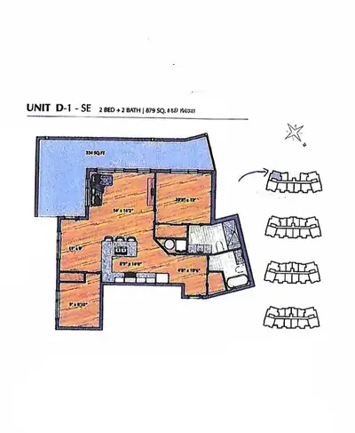 2 bedroom, 2 bathroom condo on the 2nd floor. Secured by key fob entry. 1 underground heated parking...