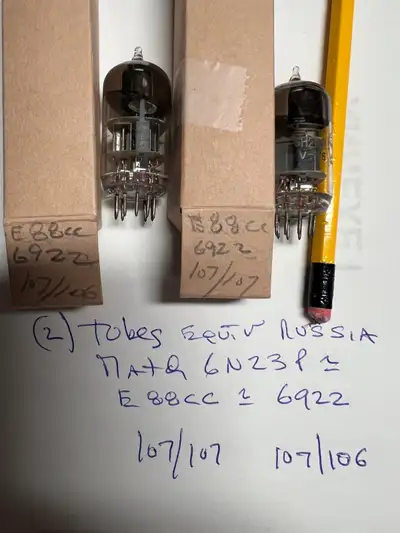 Tubes (2) match  ECC88/6DJ8  equiv russia, View more