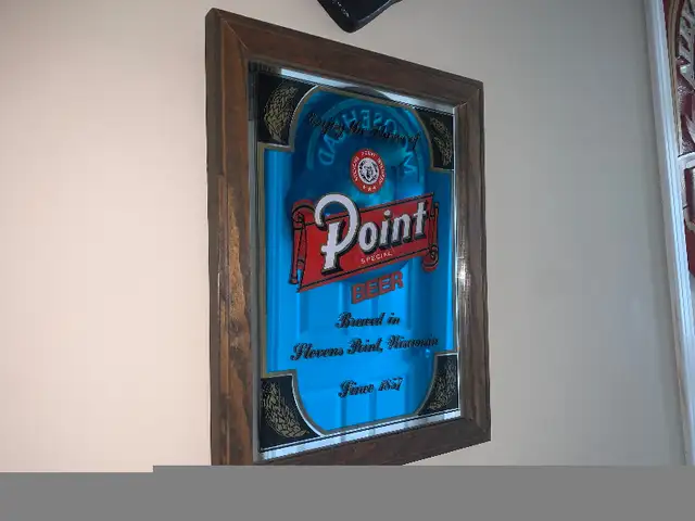Vintage Point Special Beer bar mirror sign excellent condition in Arts & Collectibles in Calgary - Image 5