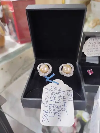 Sterling Silver Pearl Earrings, View more