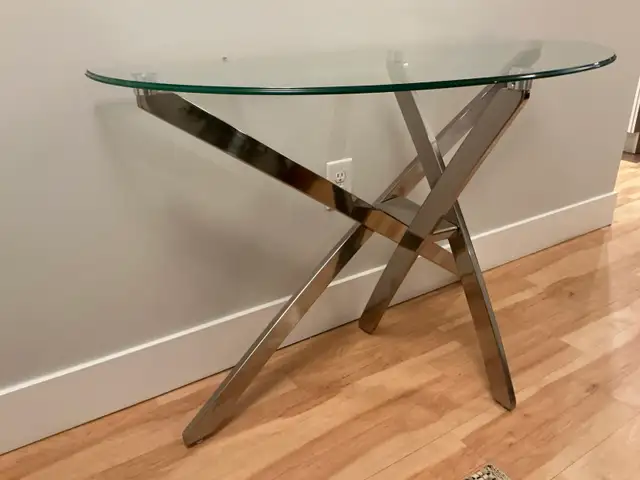 Glass and Chrome accent table in Other Tables in Bedford - Image 5