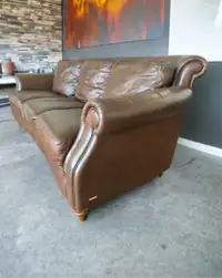 Natuzzi Top Grain Italian Leather Sofa 