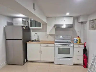 newly renovated semi-detached house basement, seperate entrance, two bedrooms,one living room, one k...