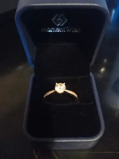 Rose Gold plated Cubic Zirconia engagement ring