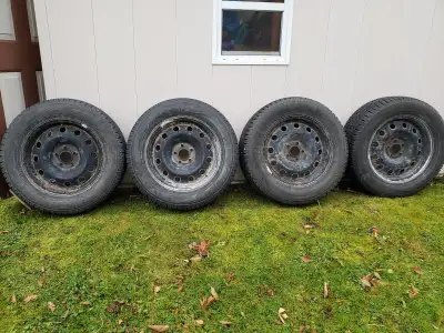 Set of 4 Brand new on steel rims Purchased from Kia Owen Sound for a vehicle that was taken off road...