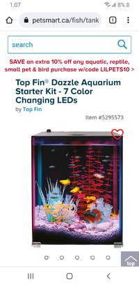 Top FinDazzle Aquarium Starter Kit - 7 Color Changing LEDs    