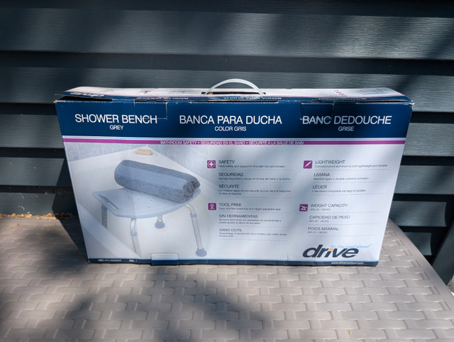 Drive Brand Shower Bench Stool - NEW in Box, Never Assembled in Health & Special Needs in Edmonton - Image 2