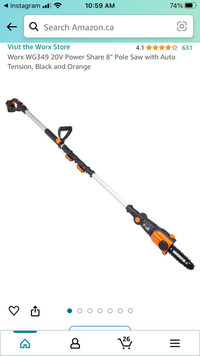 Pole saw and hedge trimmer  20v worx 