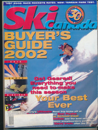ORIGINAL SKI CANADA BUYER'S GUIDE 2002 MAGAZINE FALL ANNUAL 2001