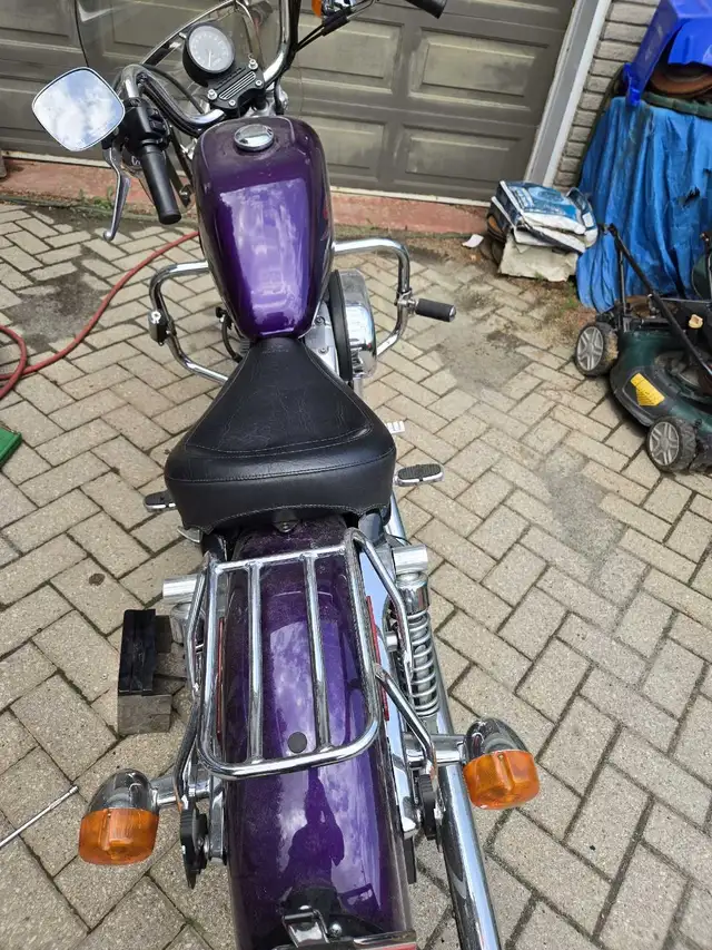 2002 Harley Davidson sportster 883 Hugger in Street, Cruisers & Choppers in Sudbury - Image 3