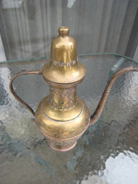 Antique brass pitcher jug pot decor