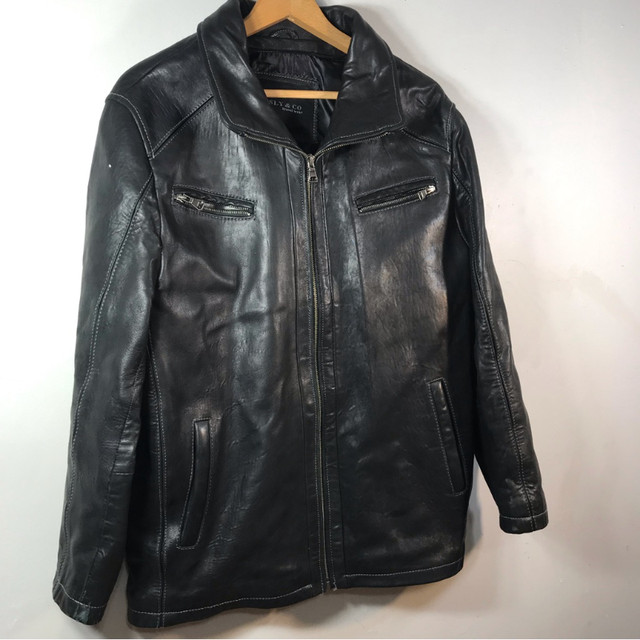 SLY & CO mens leather jacket dans Hommes  à Ville de Montréal - Image 2
