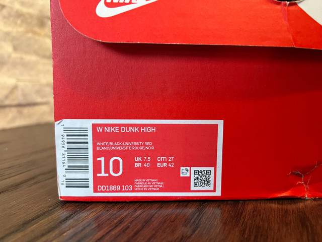  New - Nike Dunk High SIZE 10  in Men's Shoes in Markham / York Region - Image 4