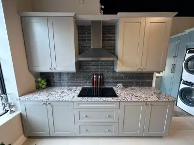 Kitchen Cabinets & Granite Counter + Chimney Hood – DISPLAY SALE, View more