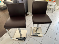 Bar stools - Leather x2  