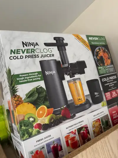 Ninja NeverClog™ Cold Press Slow Juicer with XL Pulp Container & Juice Jug available for sale, Used...