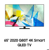 Samsung 65” 2020 Q80T 4K Smart QLED TV