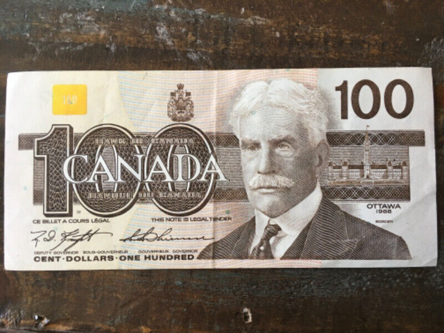 1988 Canada 100$ papier dans Art et objets de collection  à Laval/Rive Nord