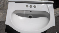 Glacier Bay Round Drop-In Bathroom Sink in White