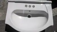 Glacier Bay Round Drop-In Bathroom Sink in White