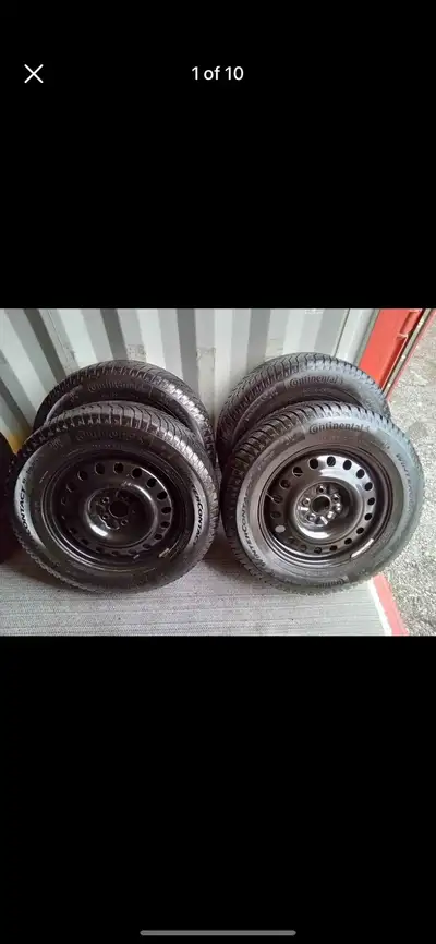 Set of 4 CONTINENTAL winter tires with rims (235 65 17) pattern (5×114.3)