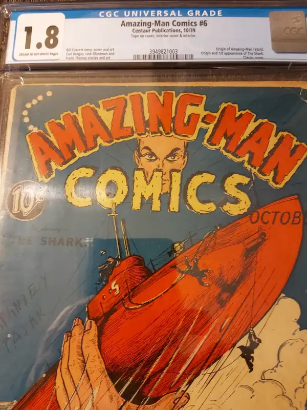 Amazing-Man Comics #6 CGC 1.8 in Comics & Graphic Novels in City of Toronto - Image 3