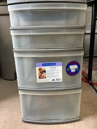 Plastic storage container - 4 Drawers, View more