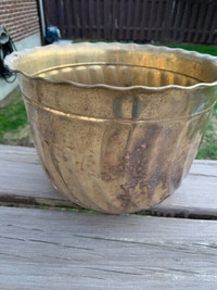 Antique Brass Handicraft Planters - 2 Sizes
