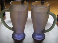 2 Frosted Mugs For Sale