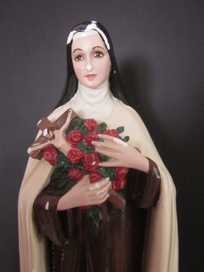 Ancienne statue de Sainte-Thérèse de Liseux en plâtre dans Art et objets de collection  à Lac-Saint-Jean - Image 3