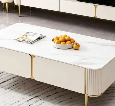 Brand New Luxury Beige Cream fluted Coffee Table., View more