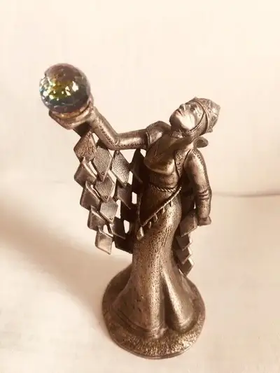 The Crystal Queen #3014 Rare Vintage Pewter and Crystal, View more