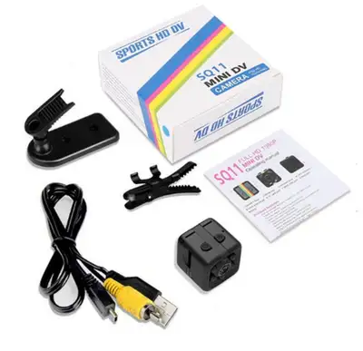 Hxtworld Mini caméra espion sport HD DV SQ11 Mini caméra DV cachée 1080p Micro Nanny avec détection...