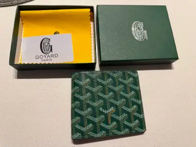green Goyard men’s wallet NEW, View more