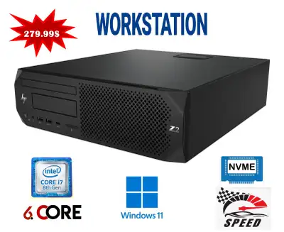 WORKSTATION HP Z2 G4,i7 8GÉN,16GB,256GB,WINDOWS 11 PRO, View more