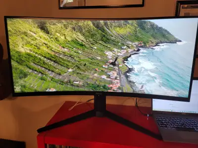 LNIB ASUS TUF 34" VG34VQL3A QHD 180Hz 1ms Curved FreeSnc Monitor, View more