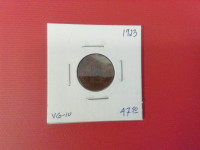 1923 Canadian 1 Cent VG -10 Small Penny