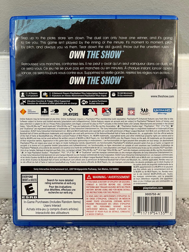 MLB The Show 21 for PS5 in Sony Playstation 5 in Kawartha Lakes - Image 2