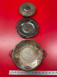 3 Vintage Copper Dinnerware