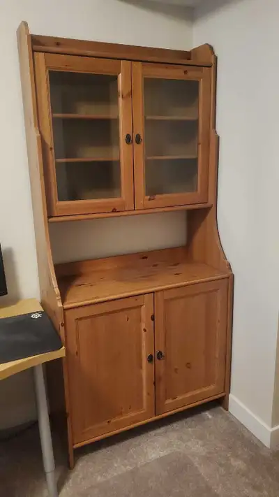 IKEA Leksvik Real Wood Buffet and Hutch, View more