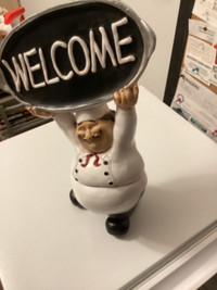 Fat chef welcome sign statue ( turtleking.com ) collection $22