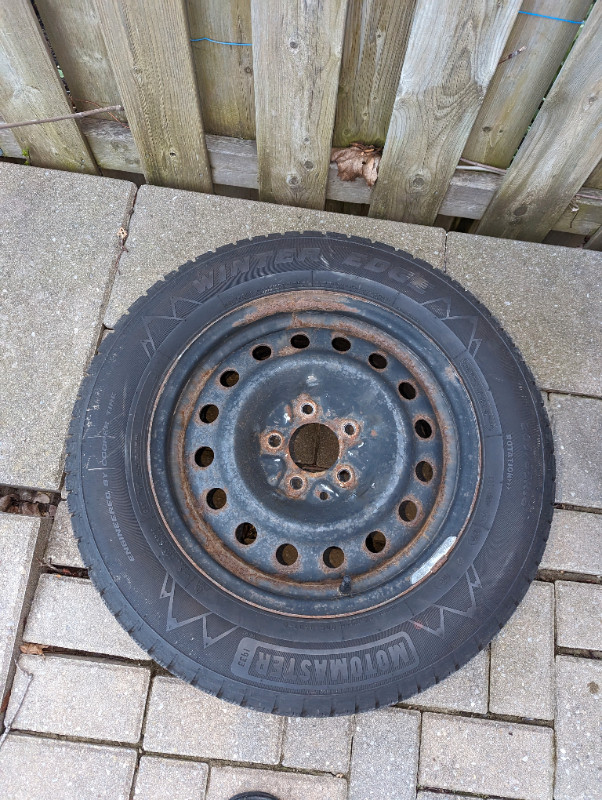 Selling 4 205/65R15 Motomaster Winter Edge Tires with Steel Rims in Tires & Rims in Markham / York Region