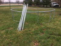 Free jumptek 14 ft trampoline frame,for parts or scrap metal