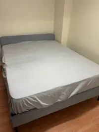 Two Queen sized mattress with new bed frame for sale