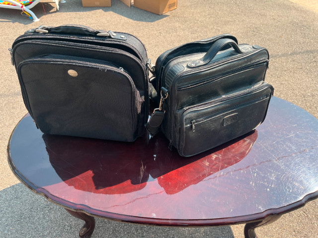 2 Laptop bags - 1 leather and 1 canvas in Laptop Accessories in Mississauga / Peel Region