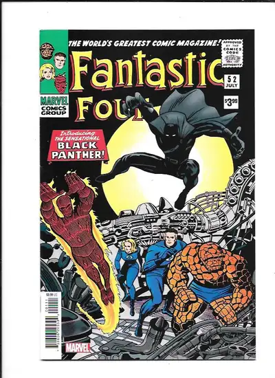 FANTASTIC FOUR FACSIMILIE #52 1ST APP OF BLACK PANTHER MARVEL, View more