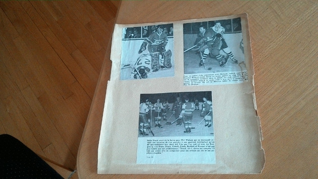 Vintage Hockey 1960  Photo Journal collée J.Guy Talbot dans Art et objets de collection  à Laval/Rive Nord - Image 2